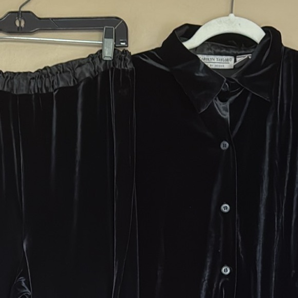 Style&Co Petite Women’s Black Velour stretch Pants straight leg size Large - Picture 13 of 14